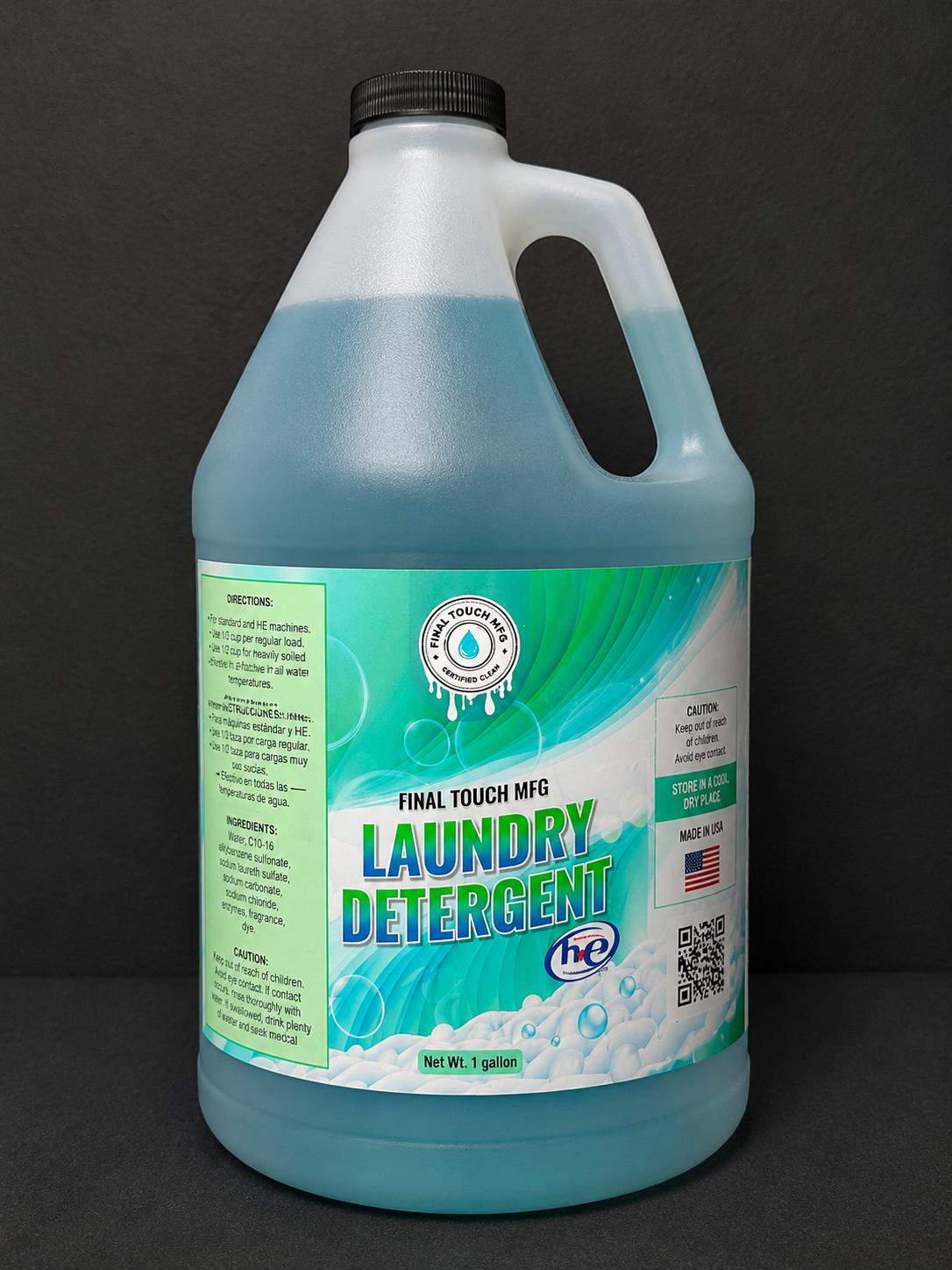 FINAL TOUCH MFG BLUE LAUNDRY DETERGENT – HIGH EFFICIENCY LIQUID LAUNDRY SOAP