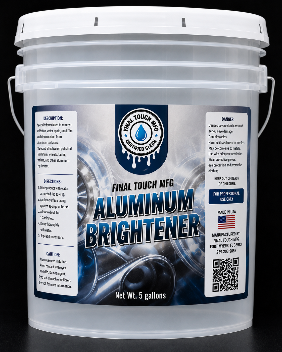 FINAL TOUCH MFG ALUMINUM BRIGHTENER | PROFESSIONAL CONCENTRATED ALUMINUM CLEANER